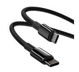 Slika izdelka: Kabel USB C-C 2m 100W 20V5A Tungsten črn pleten Baseus