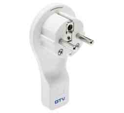 Slika izdelka: GTV ploščat vtikač za kabel 16A/250V, bel