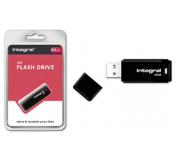 Slika izdelka: INTEGRAL BLACK 64GB USB2.0 spominski ključek