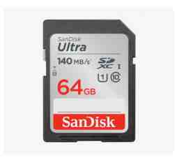Slika izdelka: SDXC SanDisk 64GB Ultra, 140MB/s, UHS-I, C10