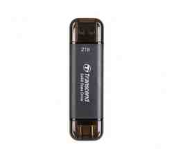Slika izdelka: SSD Transcend prenosni 2TB 310C, USB Tip A & C, 1050/950MB/s, črn